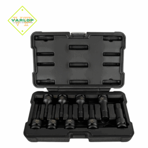 CONJUNTO DE 9 SOQUETES HEXAGONAIS DE IMPACTO 1/2"