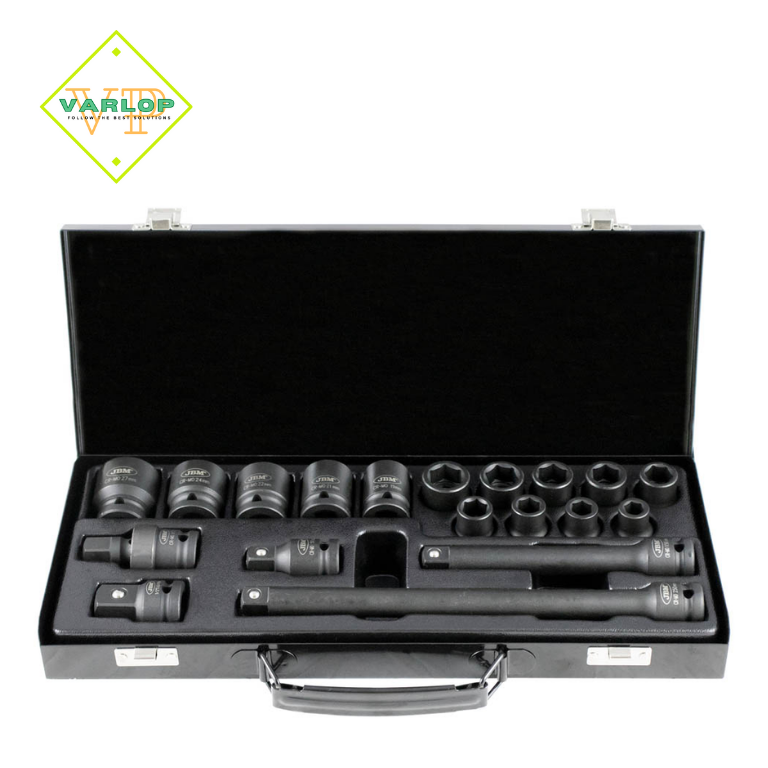 KIT DE 19 CHAVES DE IMPACTO DE 1/2" HEX + ADAPTADOR