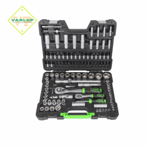 MALA DE FERRAMENTAS DE 108 PEÇAS COM SOQUETES HEXAGONAIS DE 1/4" E 1/2"