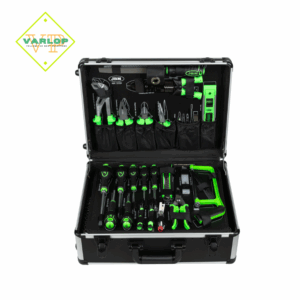 MALA DE ALUMÍNIO DE FERRAMENTAS DE 159 PEÇAS COM SOQUETES DE 1/4" E 1/2"