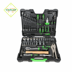 MALA DE FERRAMENTAS DE 72 PEÇAS COM SOQUETES HEXAGONAIS 1/4" E 1/2"