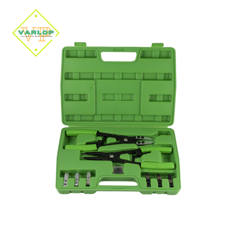 CONJUNTO DE ALICATES SEEGER COM PONTAS INTERCAMBIÁVEIS EM MALA DE TRANSPORTE