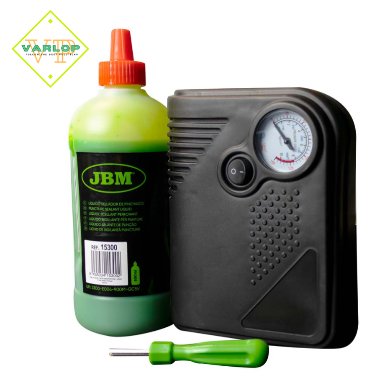 KIT DE REPARAÇÃO DE PNEUS - COMPRESSOR DE LÍQUIDO DE AR